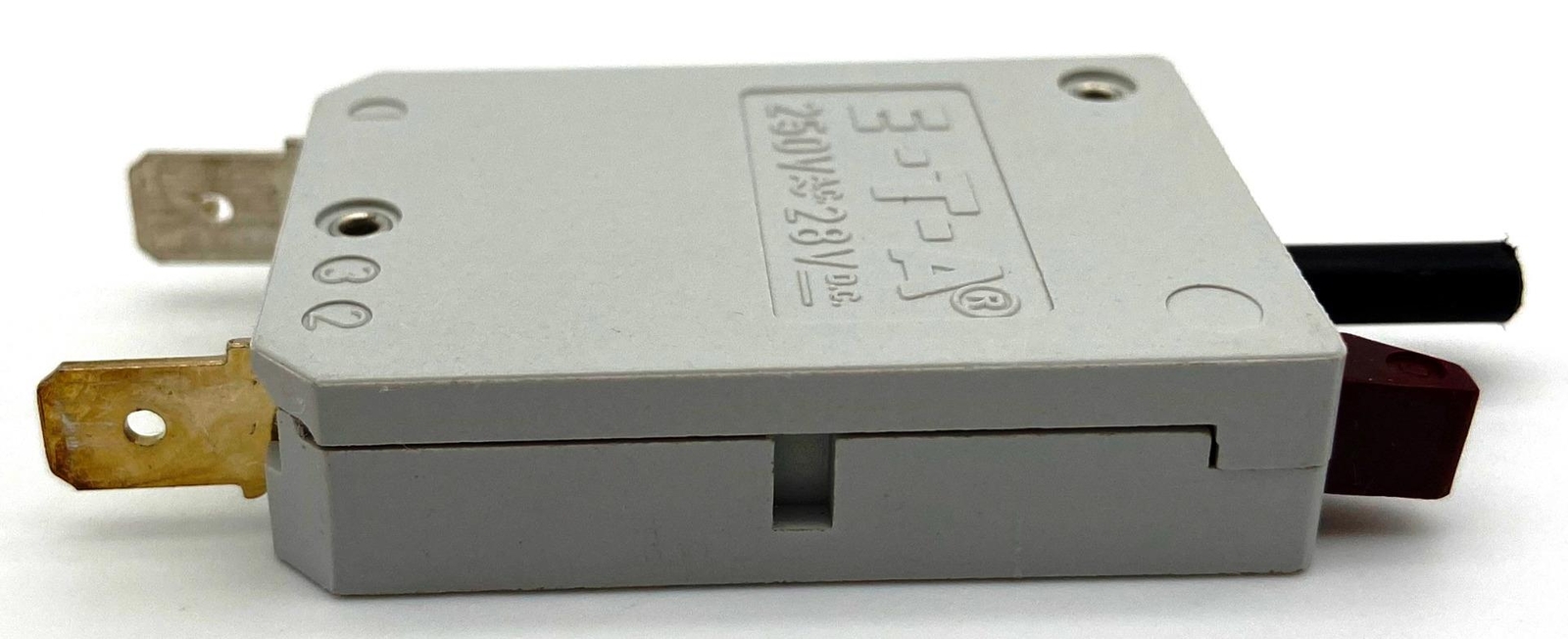 Qty 5, E-T-A 12-P10-H-KF Resettable 25 Amp Circuit Breakers, 250VAC, 28VDC, ETA