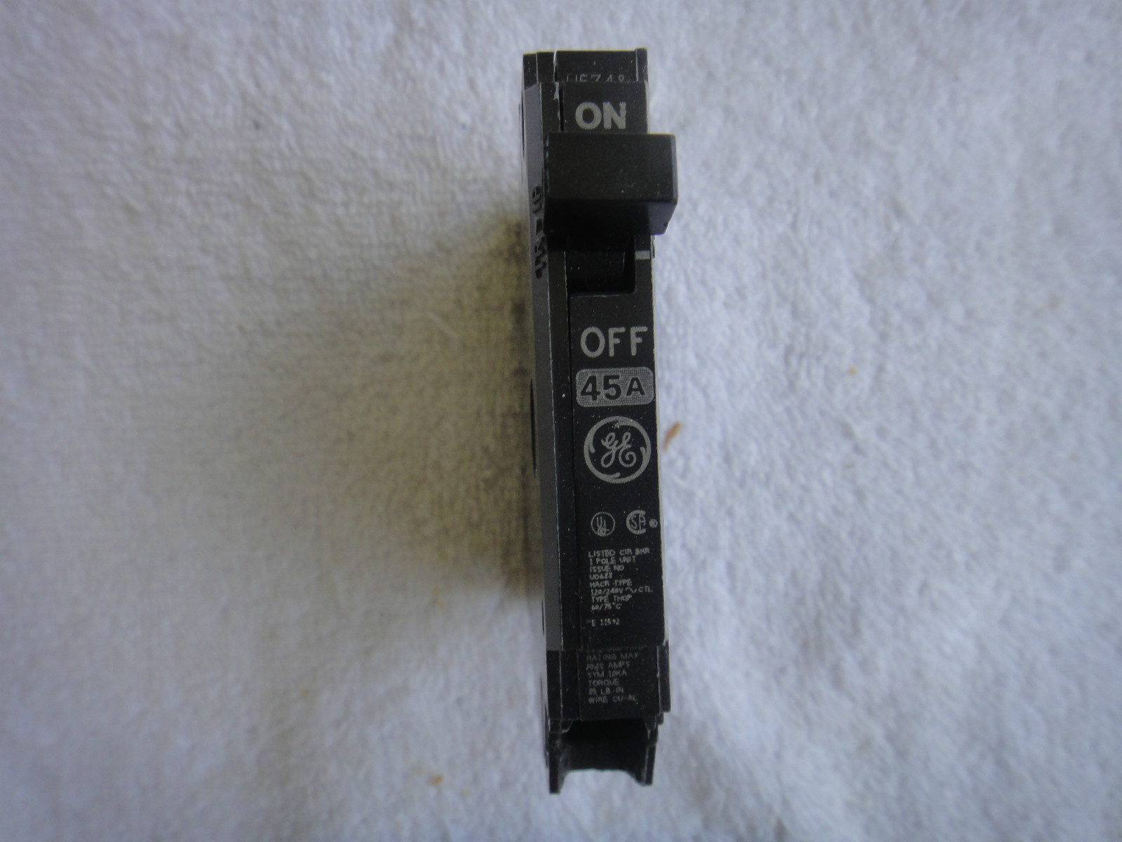NEW GE Plug-In Circuit Breaker 45 Amp 1 Pole 120/240 AC Volts THQP145