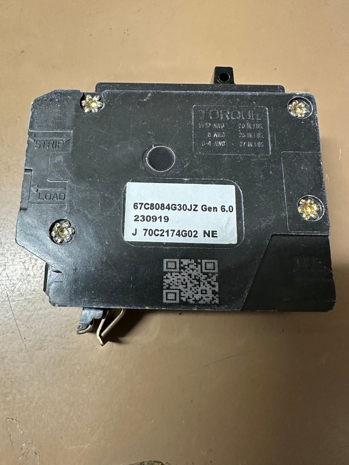 Eaton BRP120GF 20 Amp Single Pole 120V Plug-On Neutral GFCI Ground Fault Circuit