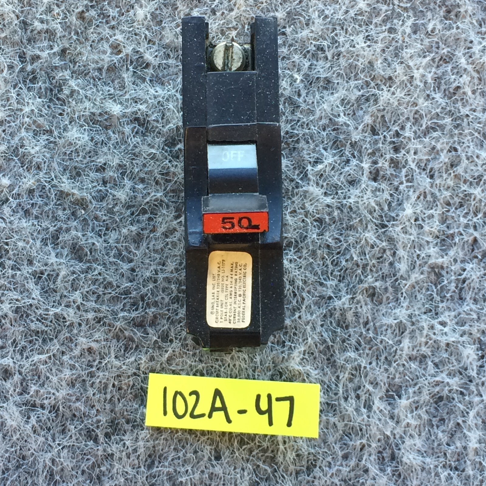 Federal Pacific 50 Amp 1POLE Circuit Breaker FPE Stab-Lok Thick NA150 120/240VAC