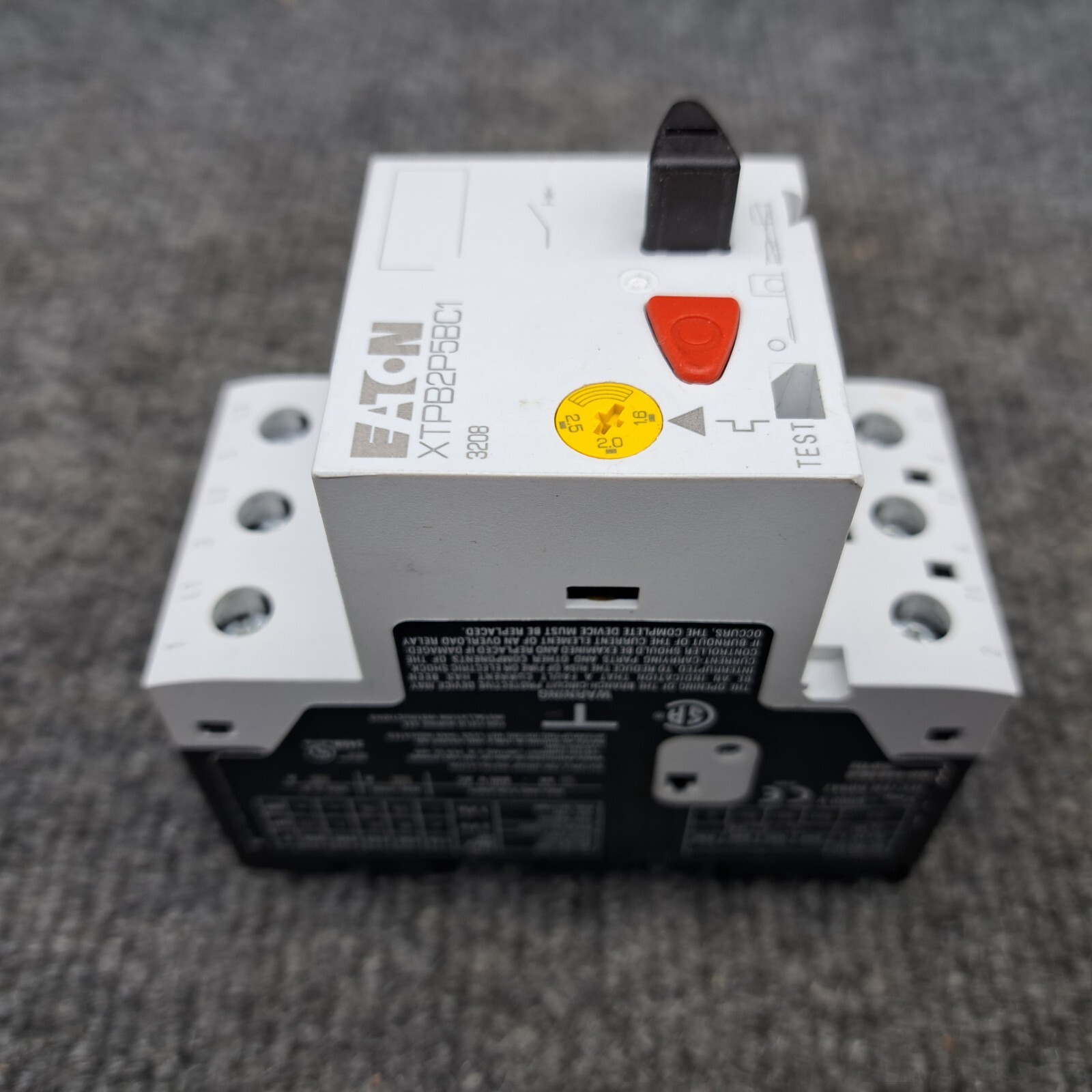 EATON XTPB2P5BC1 / 3208 Manual Motor Protector: Non-Reversing, 3 Poles, 2.5 A,
