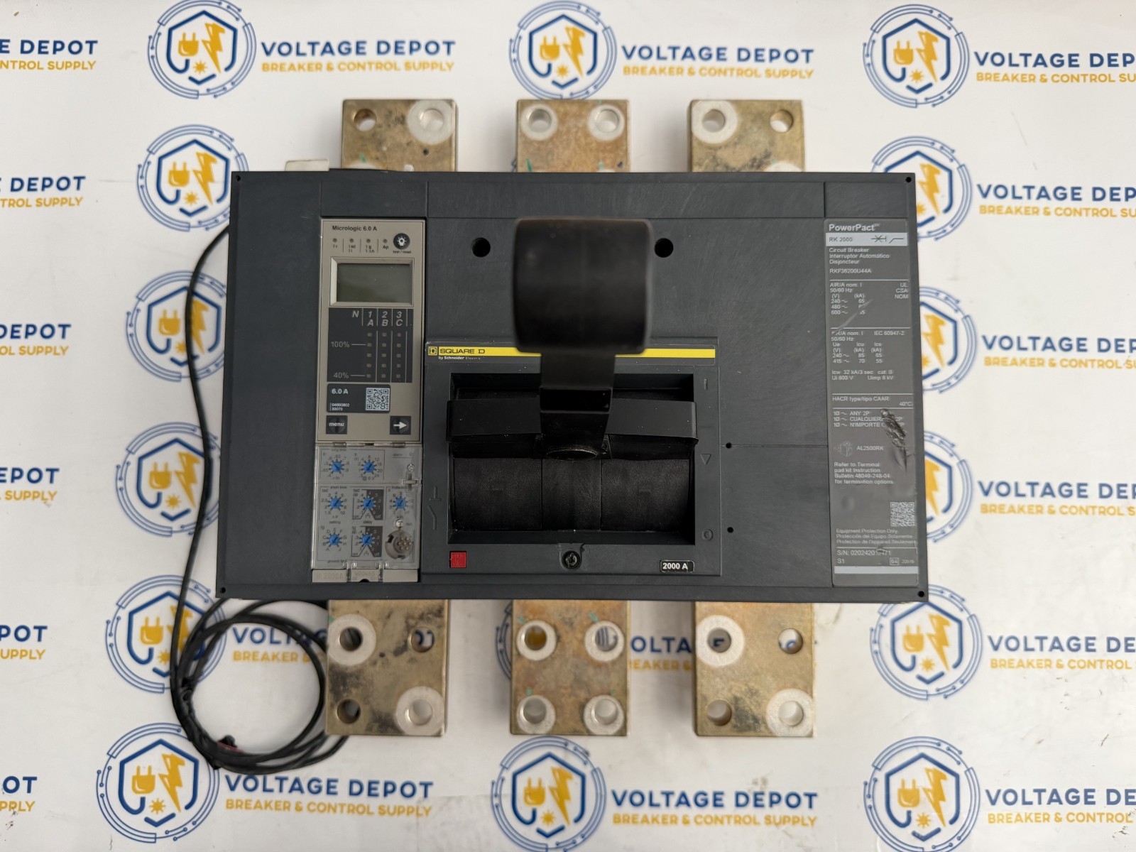Square D RKF36200U44A 2000A 600V 65kA 3P LSIG Circuit Breaker – wrntry