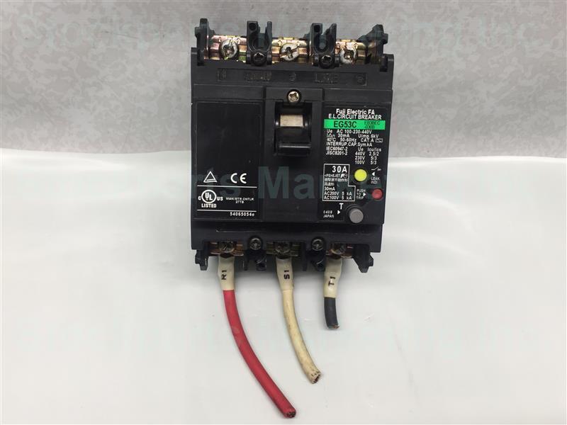 Fuji Electric FA EG53C EB3BEC-030B E.L. Circuit Breaker 30A 30 Days Warranty