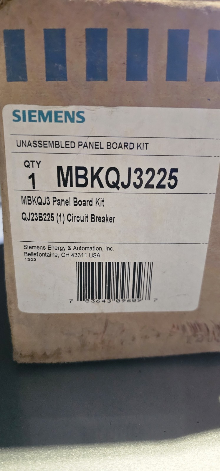 SIEMENS MBKQJ3225 225A 240V 3P Main Breaker Kit or Sub Feed Kit