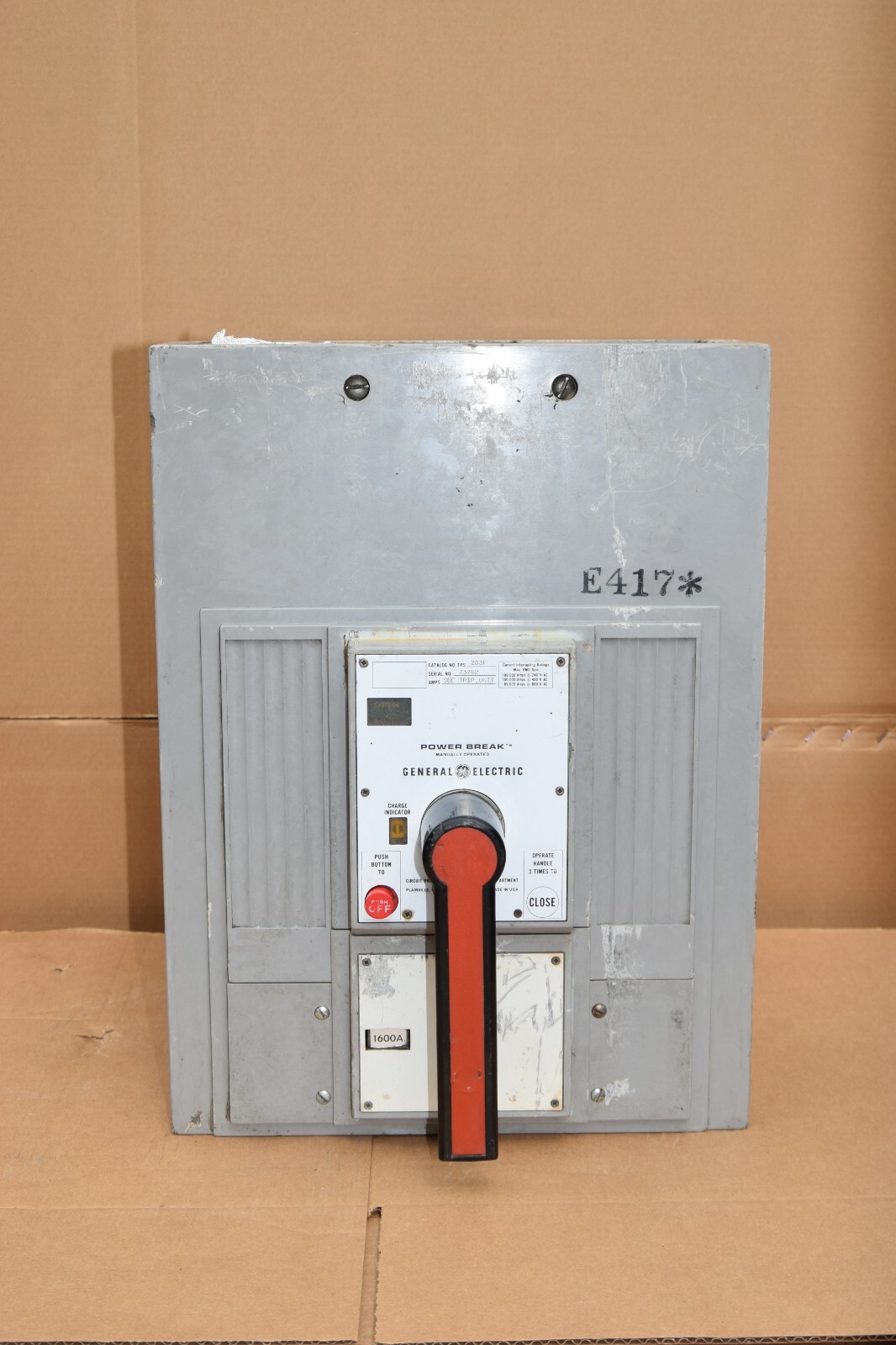GE TPS203F 2000A Power Break Circuit Breaker w/ 1600 Amp Trip General Electric