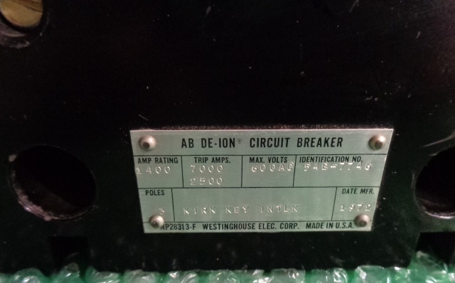 PERFECT WESTINGHOUSE PB32000F PB32500F PB31400 W/ 1400A TRIP UNIT W/ KIRK KEY