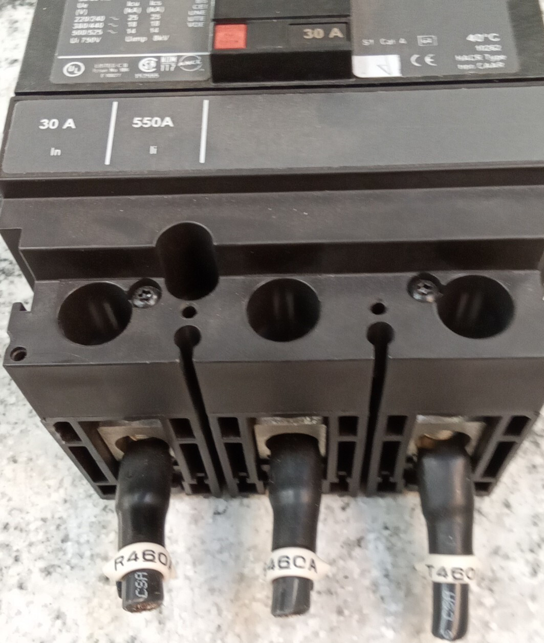 Square D/POWERPACT/BREAKER/HDL36030/30A/3P/600V/HD060/AL150HD/30A RATED/UE(40D3