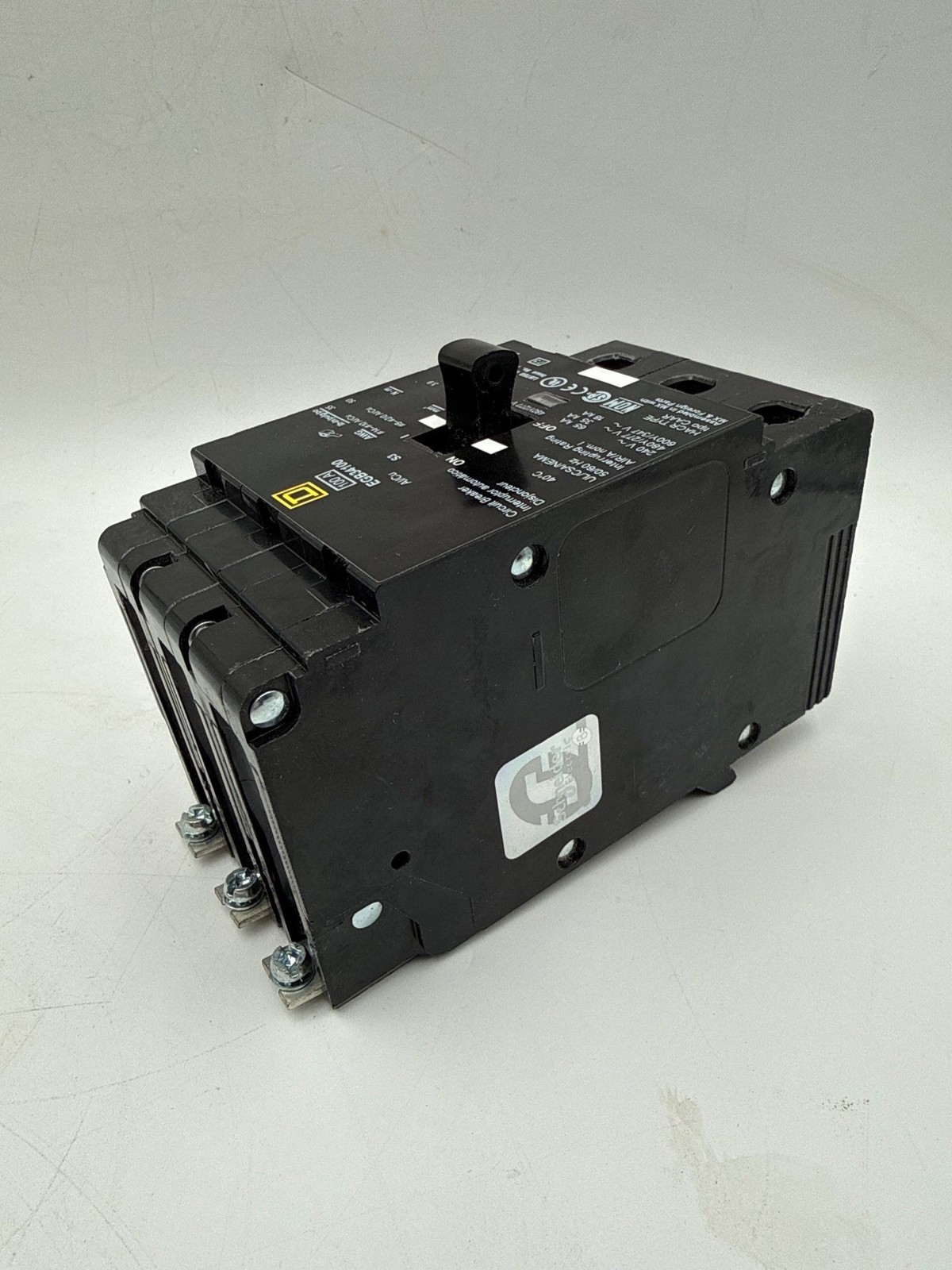 Square D EGB34100 Bolt on Circuit Breaker 100A 480V 3P EGB 100 Amp 3 Pole New
