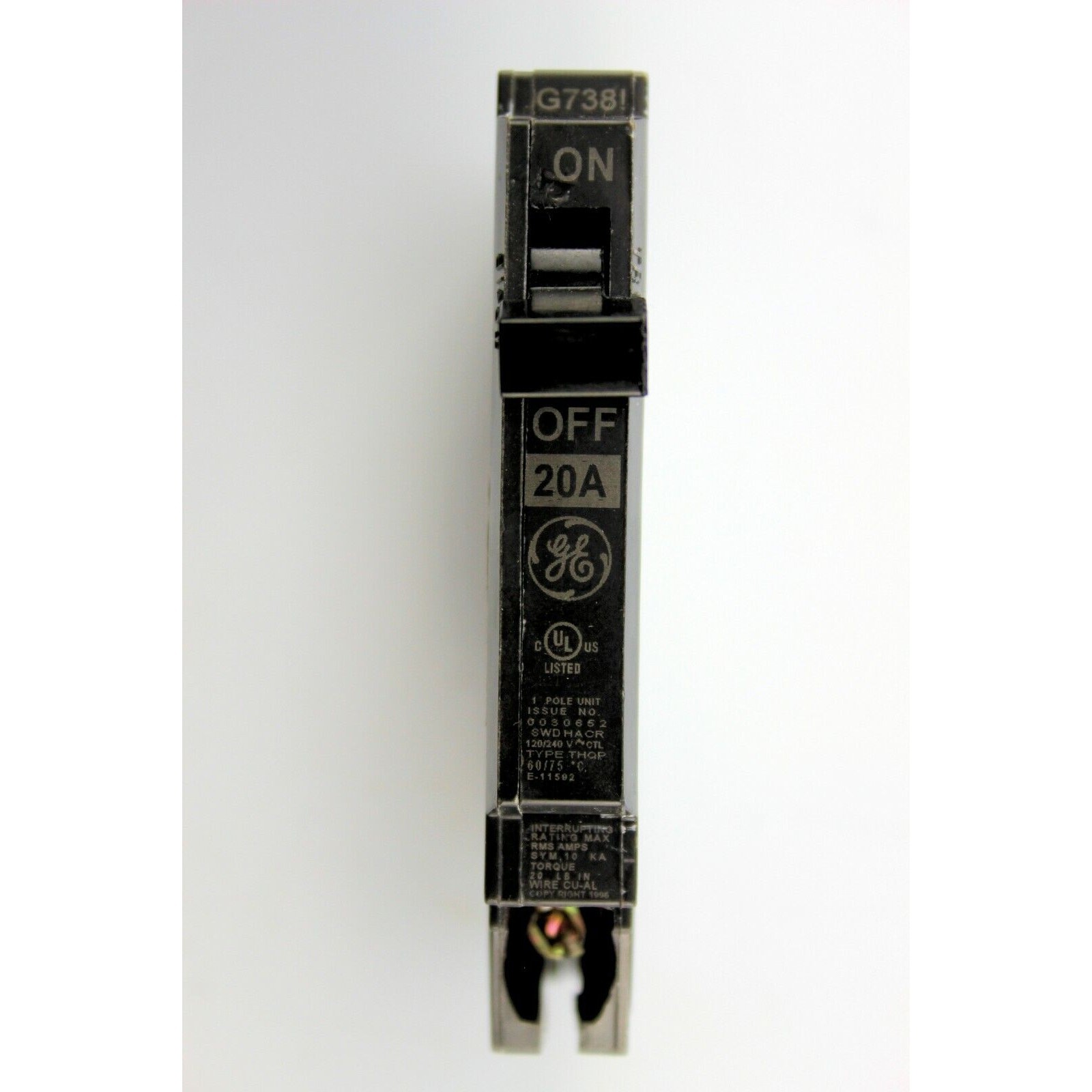 GE General Electric THQP120 Thin 20-Amp 1-Pole 120/240VAC Breaker