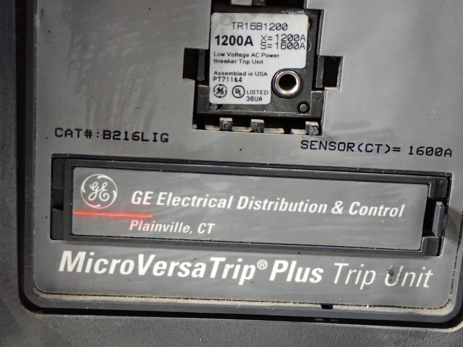GE Power Break II SSF16B216 1600 amp 65kA@480v Breaker w/ B216LIG -Tested