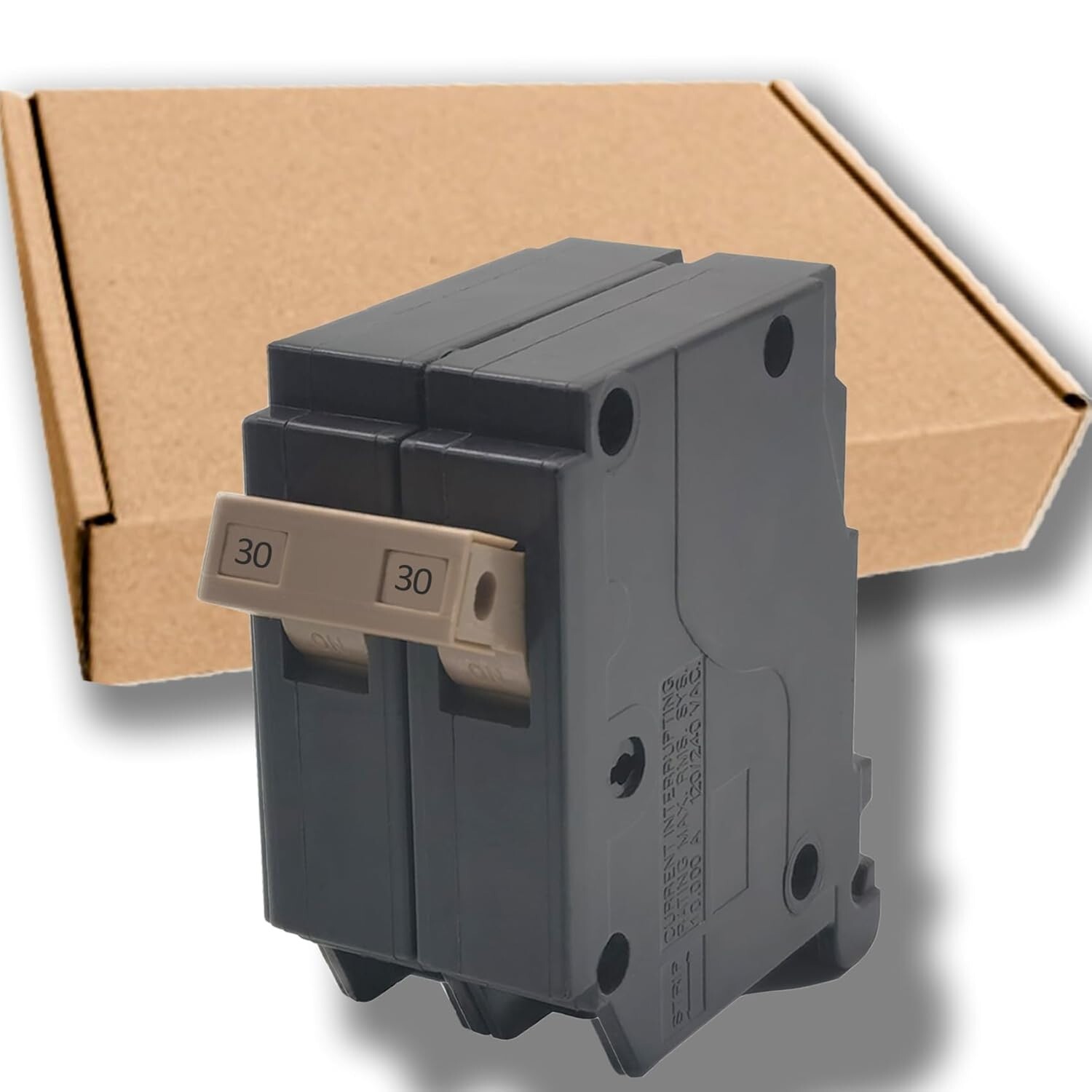 Reliable 30 Amp Circuit Breaker 2-Pole Plug-In Type, Fireproof & Durable Design
