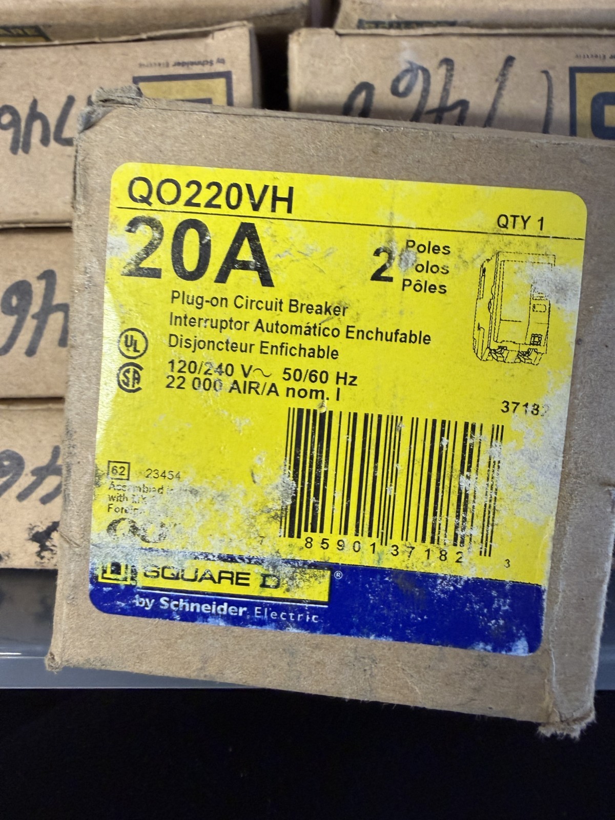 Square D 20 A 22k QO QO220VH