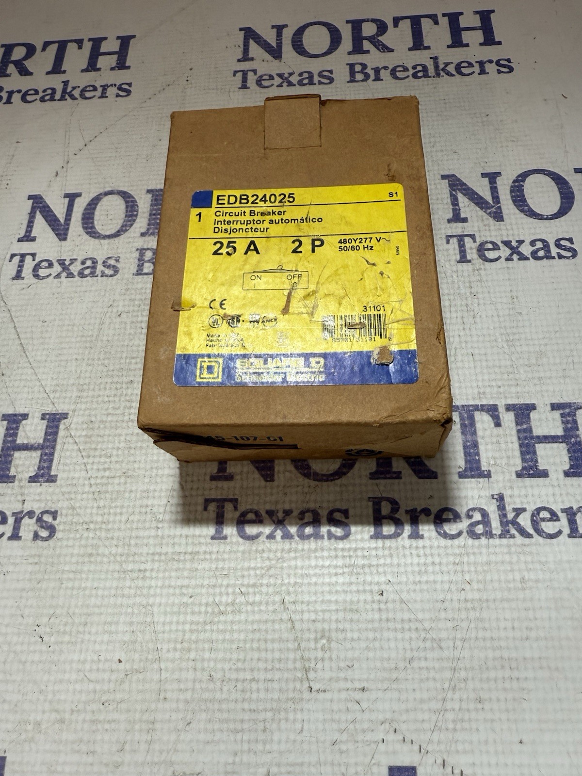 Square D EDB24025 25 Amp 240 V 2 Pole Circuit Breaker-Warranty ( New No Box)