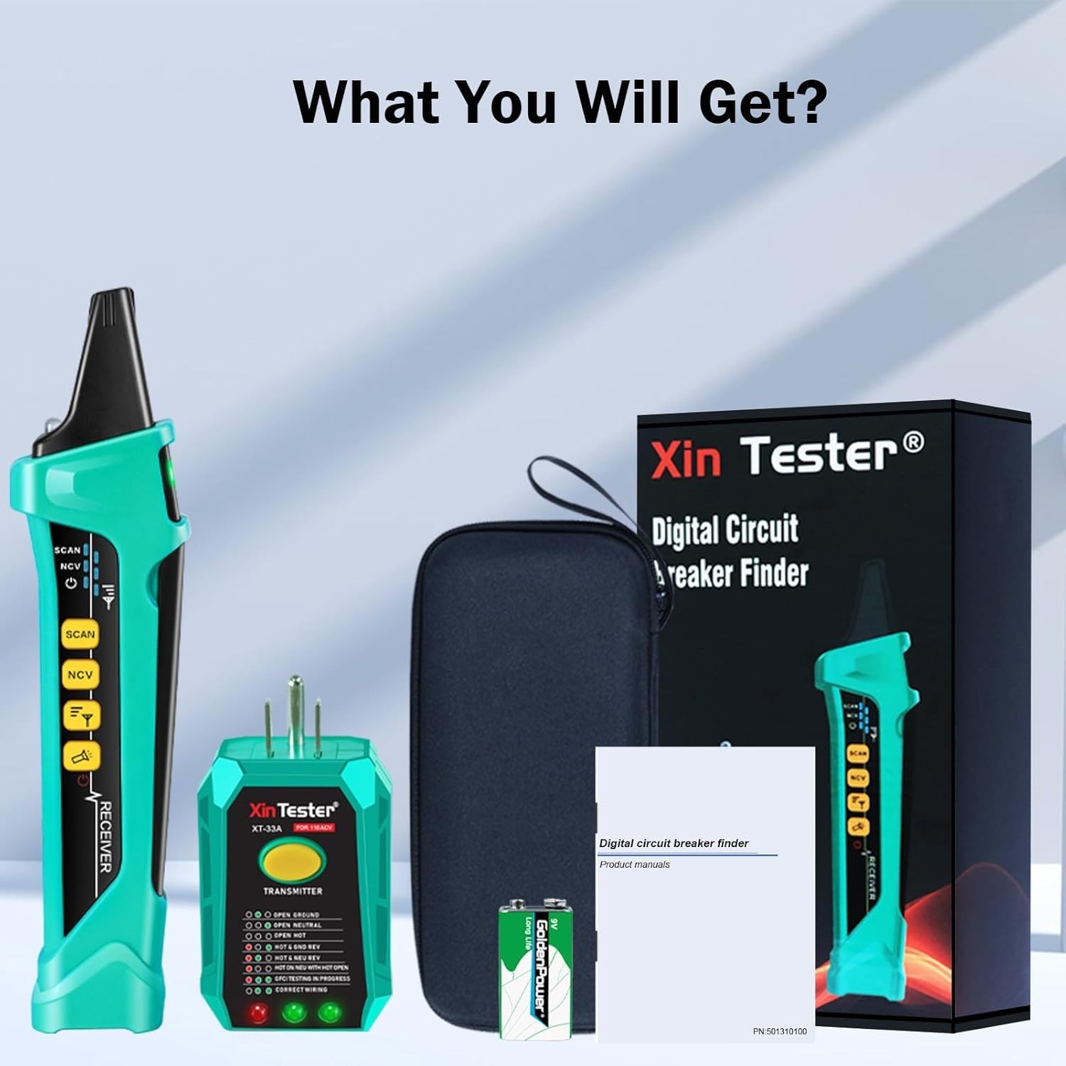 Professional Electrical Circuit Finder with GFCI Tester & Flashlight in 90-120V
