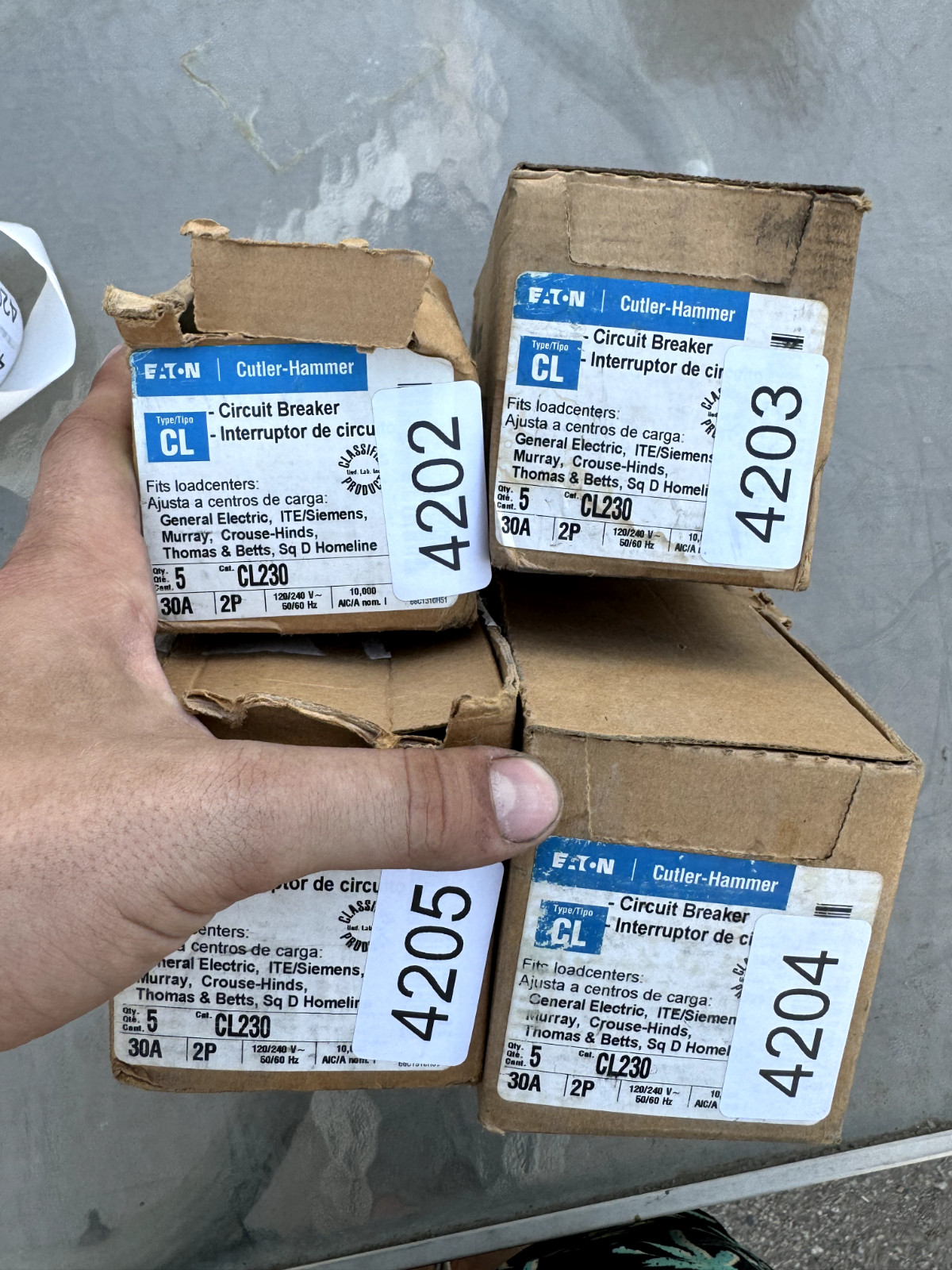 Cutler-Hammer CL230 Circuit Breaker 30A 2P 120/240V 50/60Hz Pack of 5