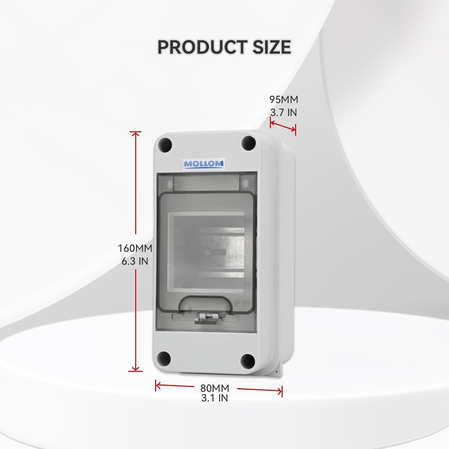 3-Way Waterproof Circuit Breaker Box for Indoor/Outdoor Use