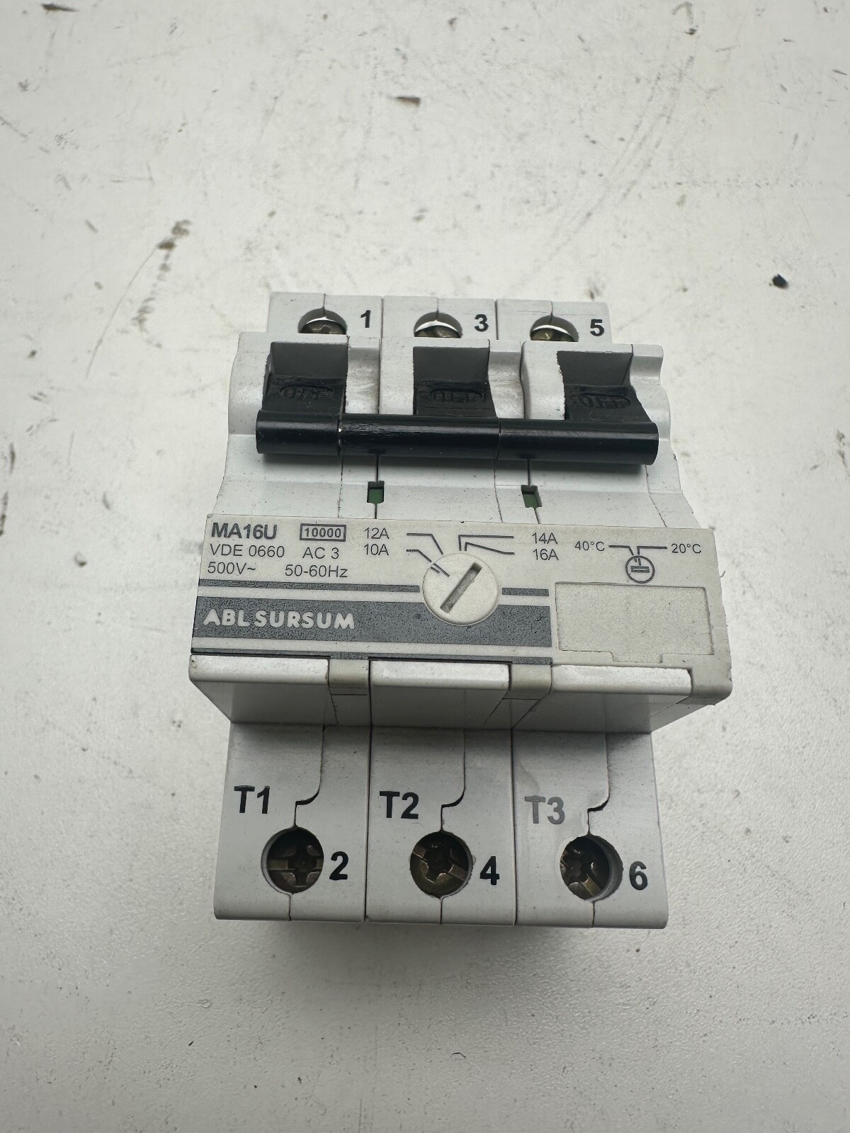 ABL Sursum MA16U Circuit Breaker 10-16A 3P New