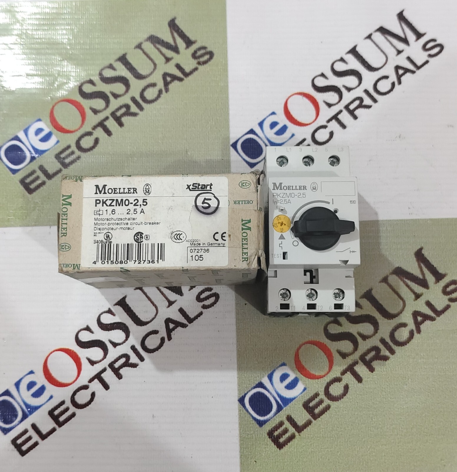 MOELLER PKZM0-2.5 MOTOR PROTECTION CIRCUIT BREAKER RANGE 1.6-2.5AMP FAST SHIP