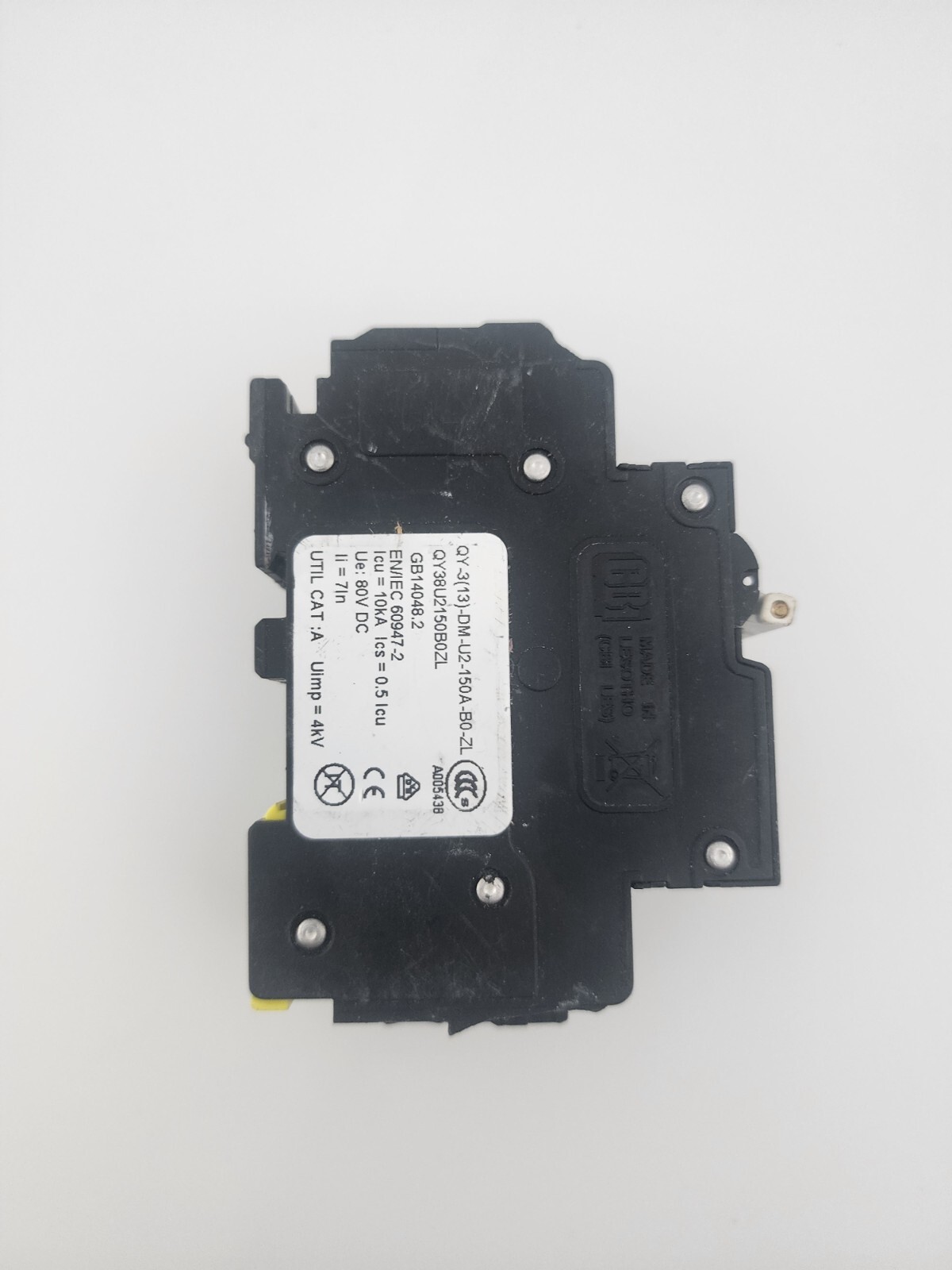 1 – QY-3(13)-DM-U2-150A-B0-ZL DC Circuit Breaker dp-3815 80V Delta Din