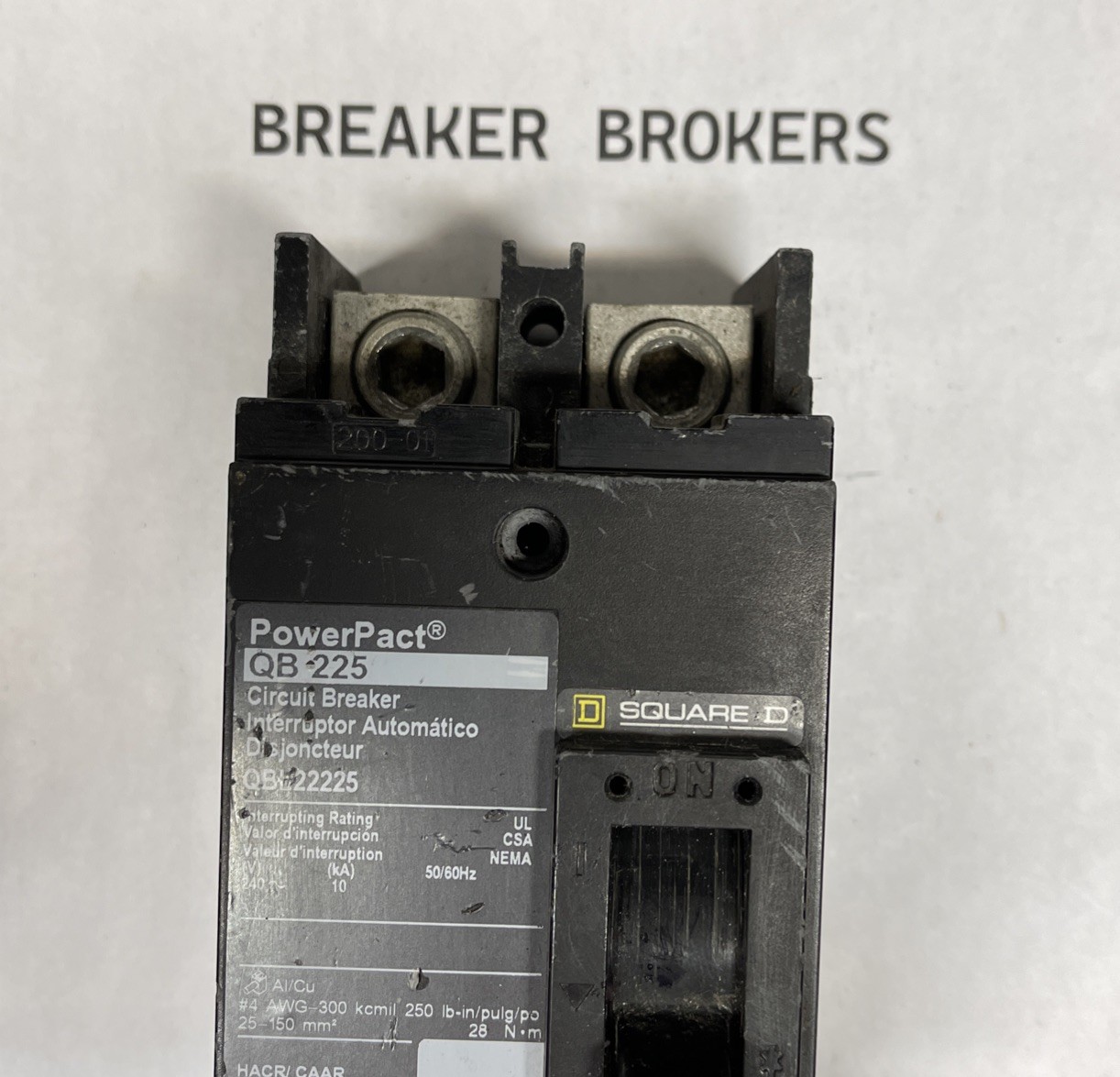 SQUARE D QBL22225 225 AMP 2 POLE 240V BREAKER – PRIORITY SHIPS SAME DAY FAST!