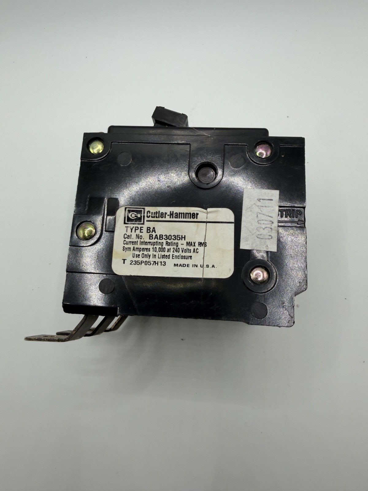 Eaton BAB3035H 35A 240V 10kA 3P Bolt-on Circuit Breaker – tested & wrnty