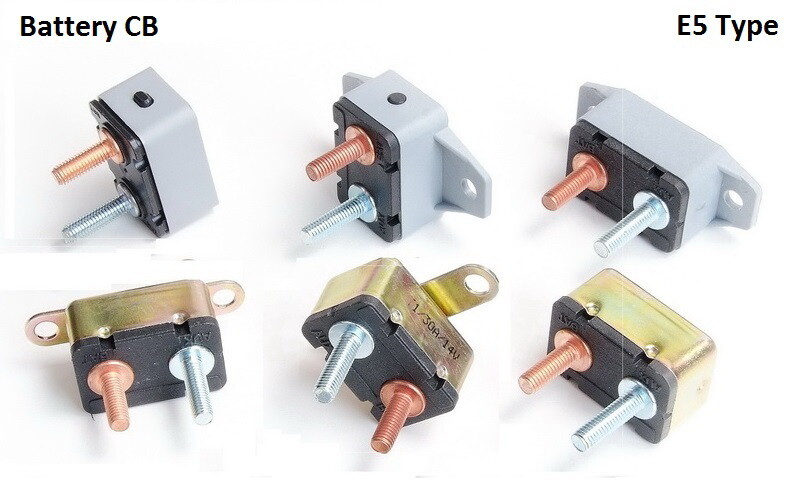 GLOSO E513C Stud Type Circuit Breaker, Auto Reset(T1), Lengthwise Bracket, Metal
