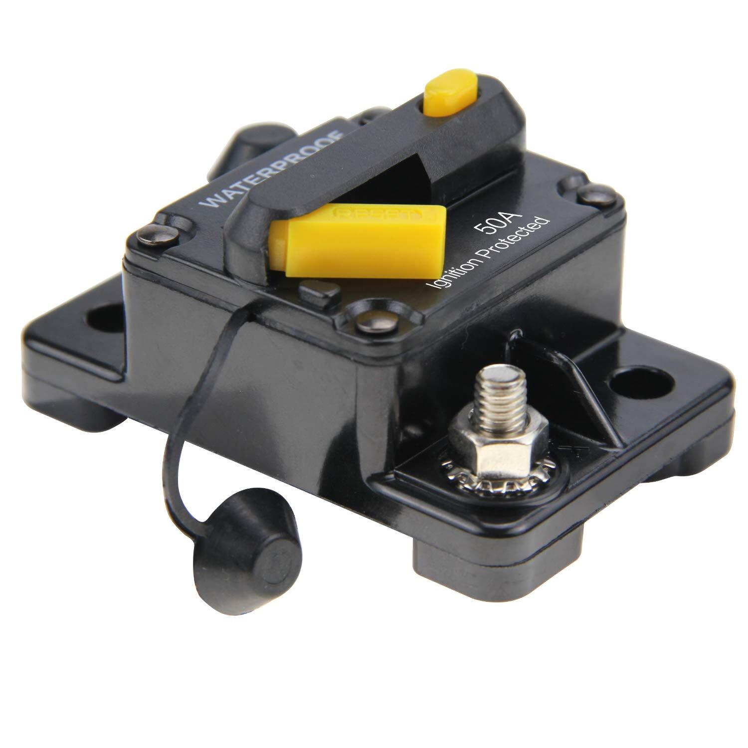 50A-300A Circuit Breaker Manual Reset Waterproof 12V-42VDC Marine Boat