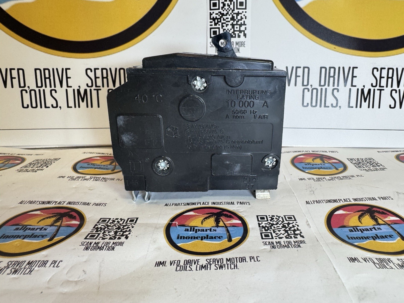 Square D 2-Pole Standard Trip Indoor Circuit Breaker 50A 120/240V, 1.48 W x 3.5