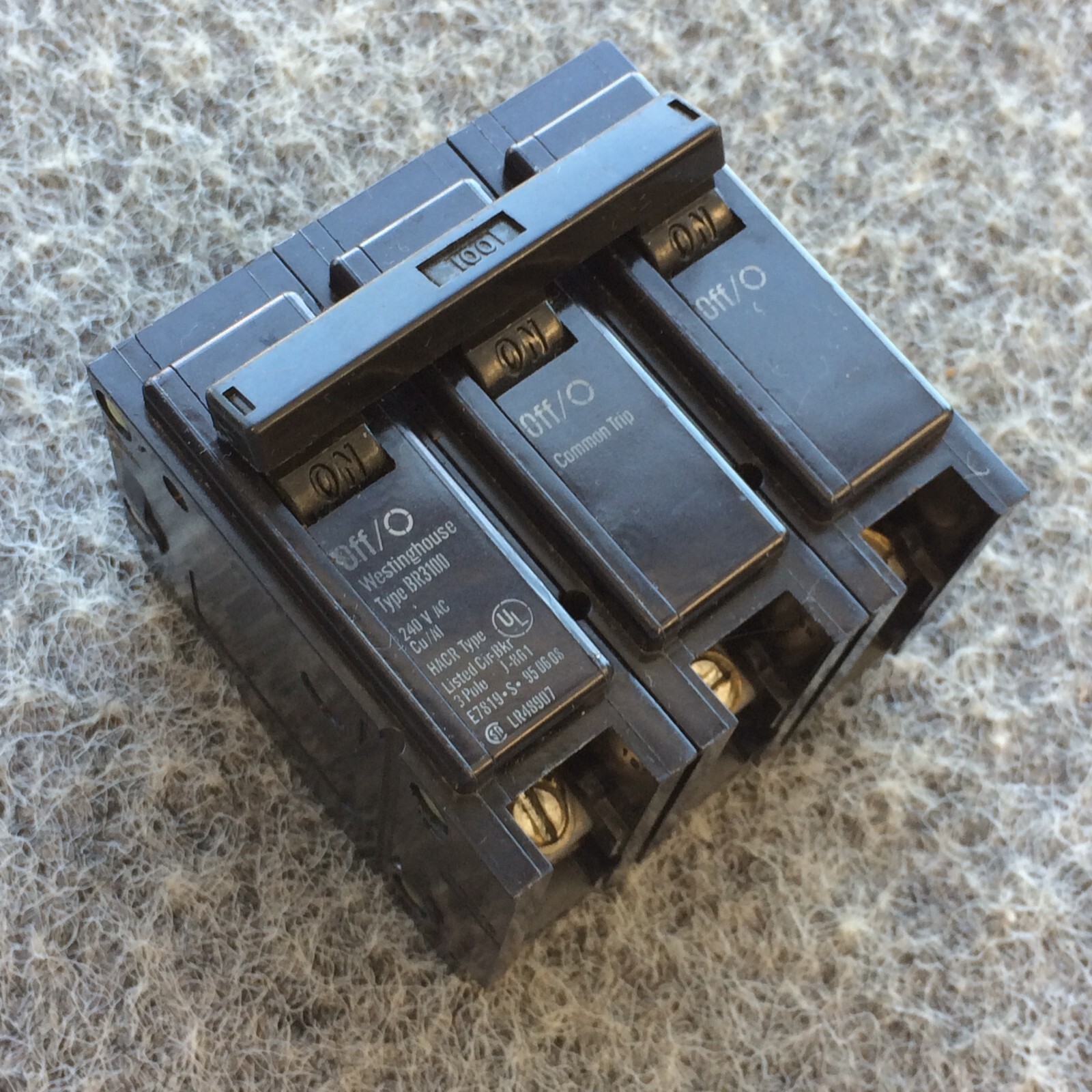 Westinghouse BR3100 100A, 240V, 3-Pole Circuit Breaker