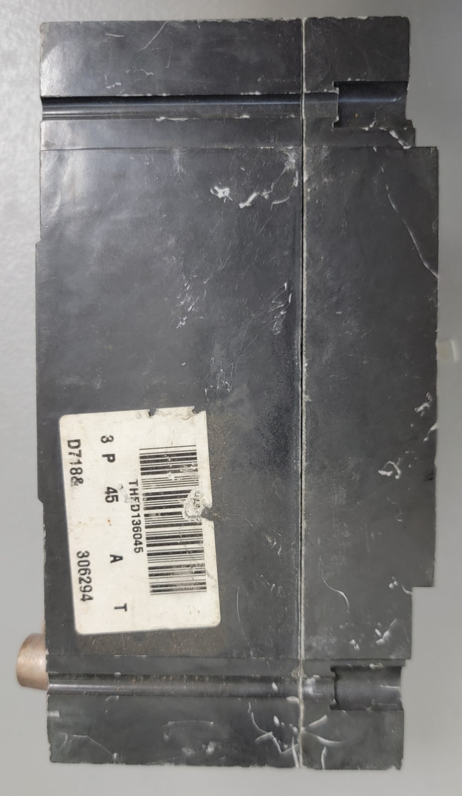 GE THED136045 Circuit Breaker 45A 3-Pole 600VAC 60/75 C Wire TESTED (Pre-Owned)