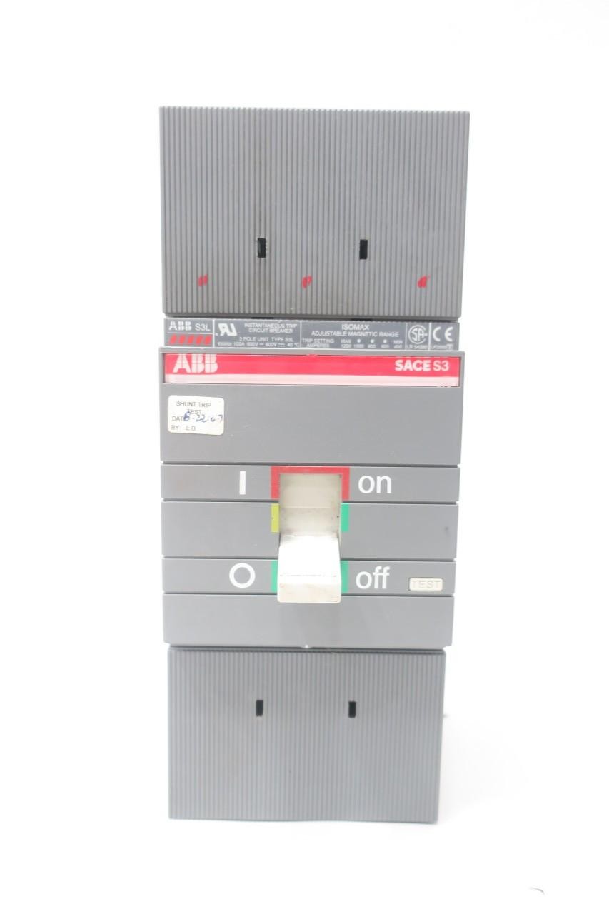 Abb S3L100MWS4 Molded Case Circuit Breaker 3p 100a Amp 600v-ac
