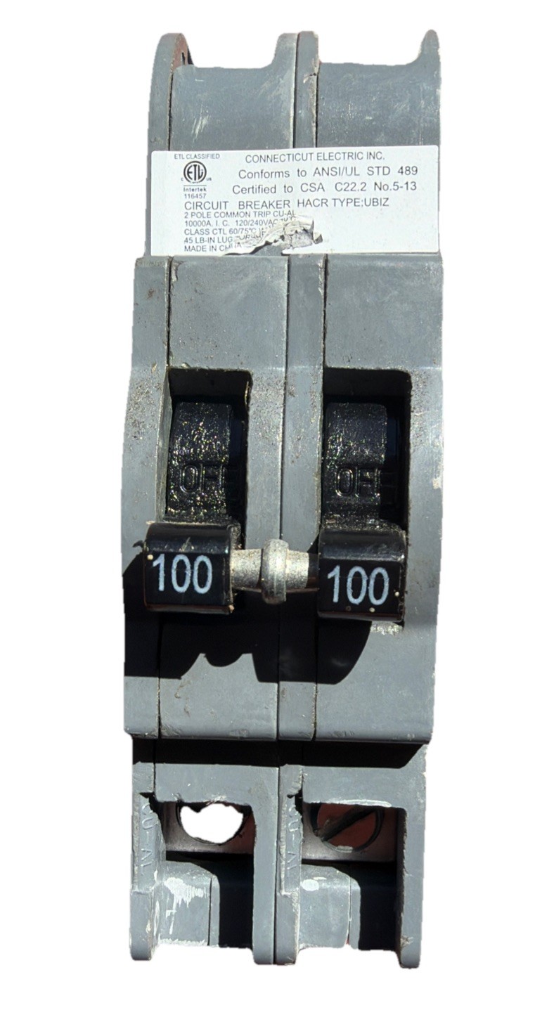 Connecticut Electric UBIZ2100 2-Poles 100 -Amp 240V Circuit Breaker Zinsco