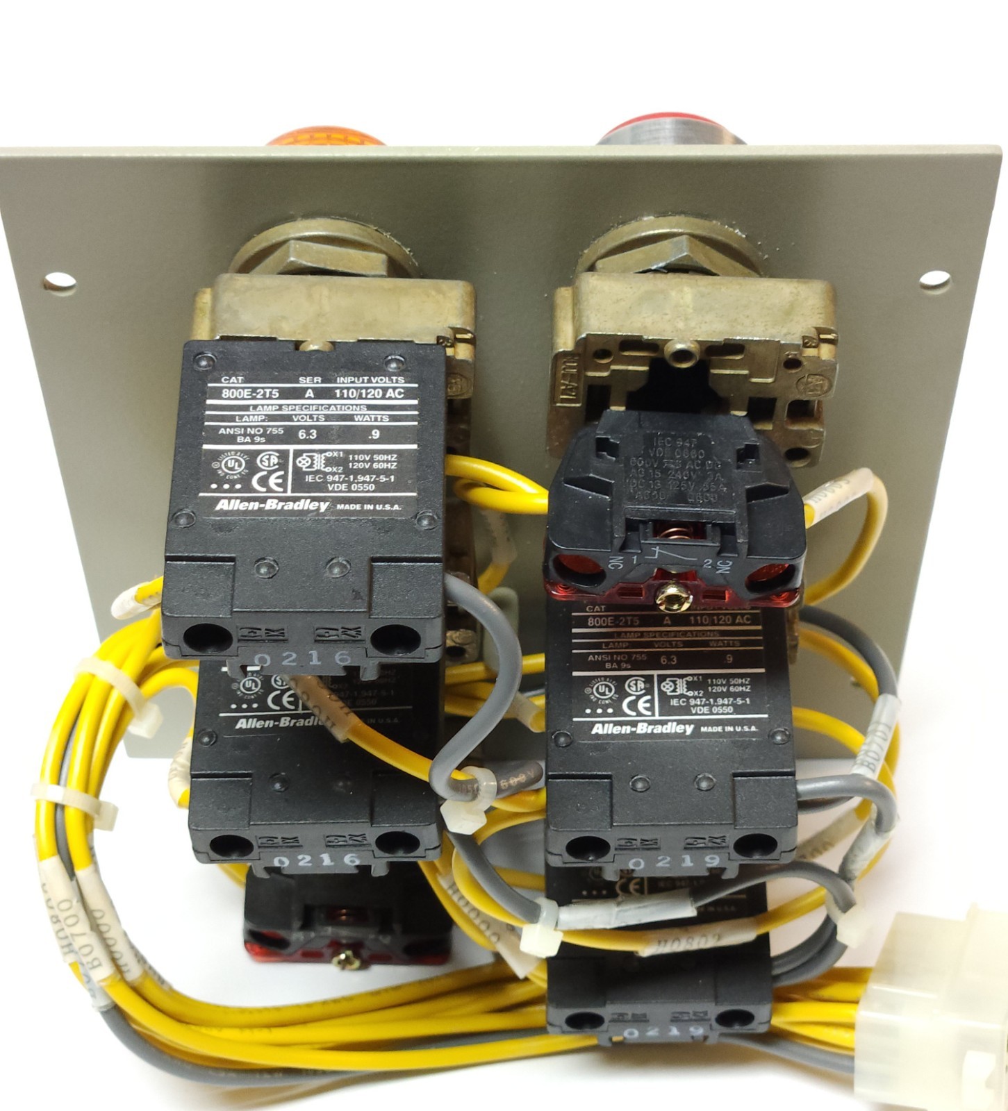 BTU INTERNATIONAL 5183328 GAS BURNER HOOD Purge Control Panel Gas System ON OFF