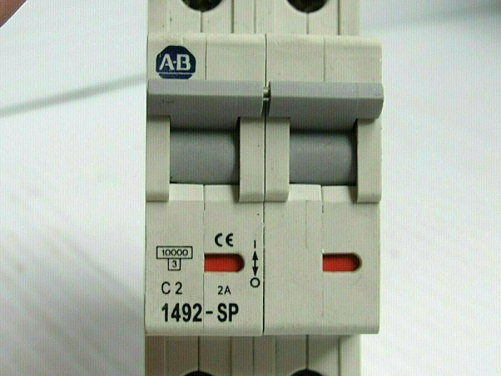 (2) ALLEN BRADLEY CIRCUIT BREAKER 1492-SP2C020 2 POLE 2P 2 AMP A 2A SER C – USED