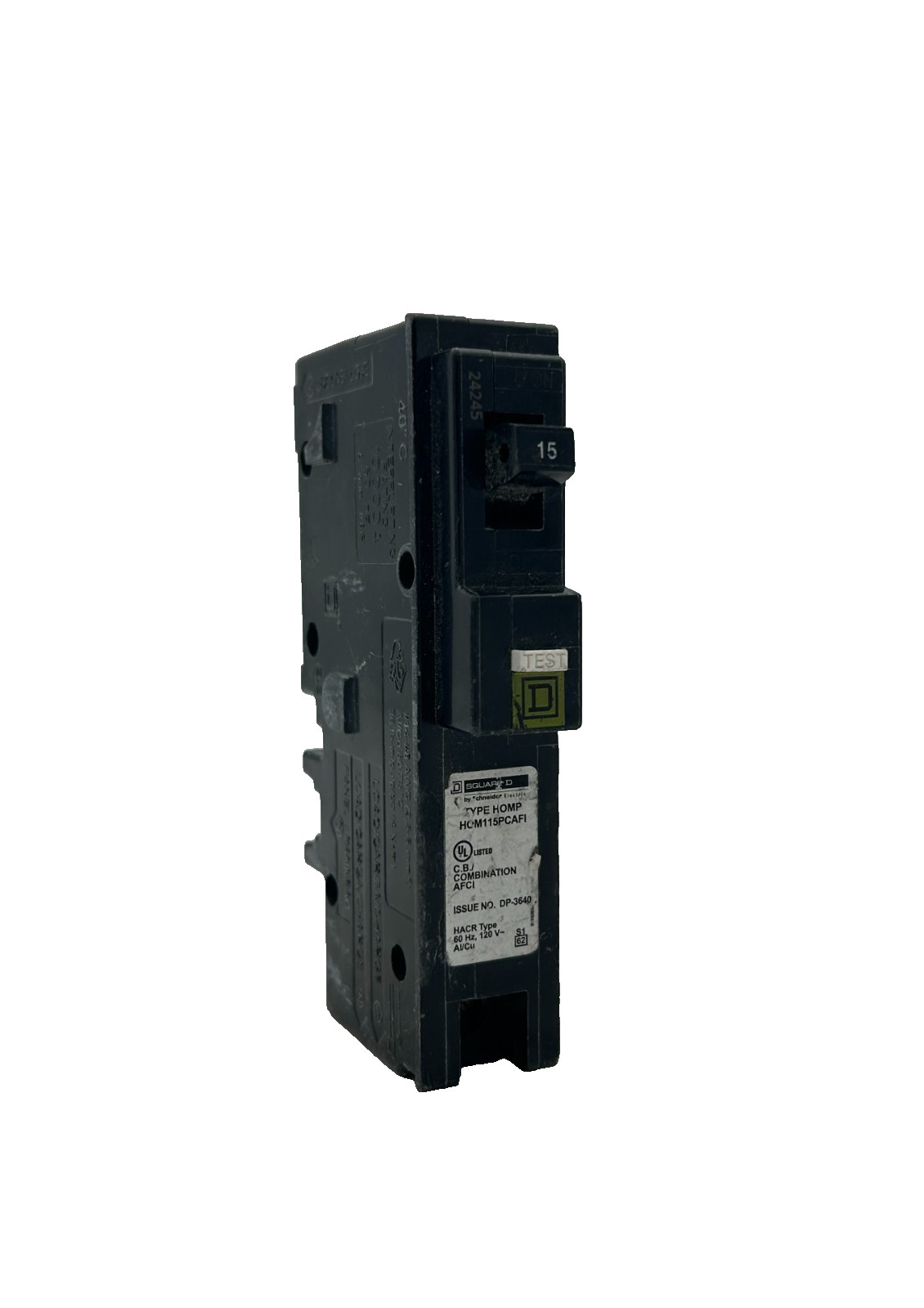 Square D HOM115PCAFI Circuit Breaker AFCI 15A 1-Pole 120V