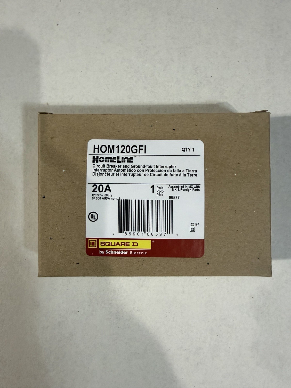 Square D HOM120GFI 20 Amp Circuit Breaker
