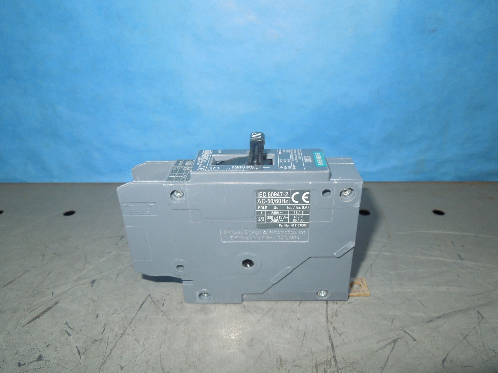 Siemens Circuit Breaker BQD120 277VAC 20A 1P New Surplus