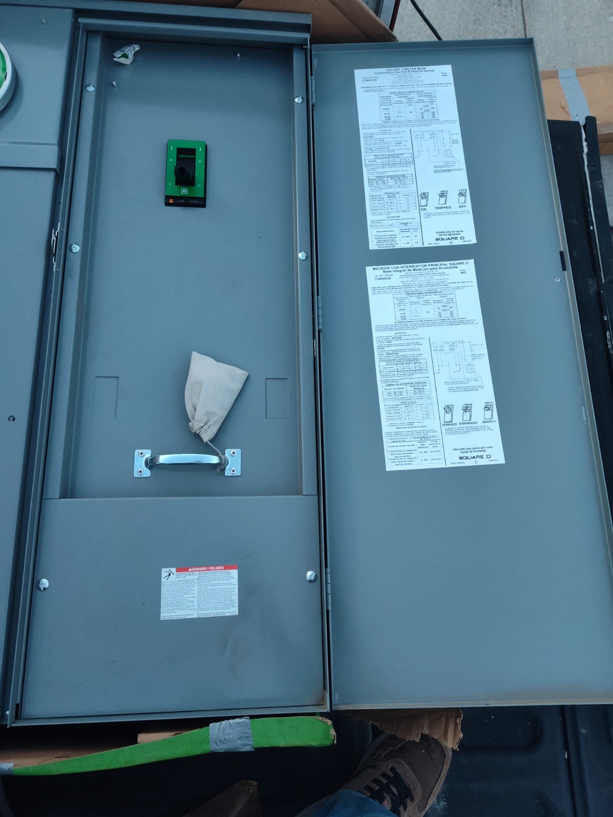Square D CUM400CB Meter Main Combo Service Entrance 400A Main Breaker 120/240V