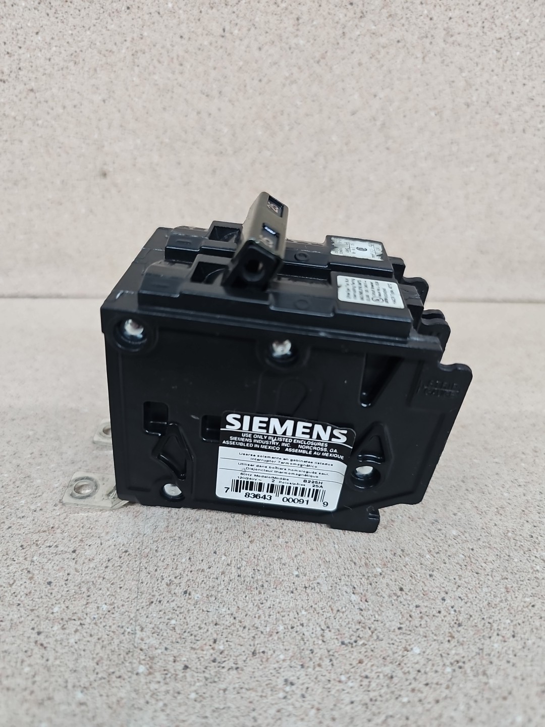 1) Siemens B225H BLH225 BLH 2 Pole 25 Amp 22kA Circuit Breaker