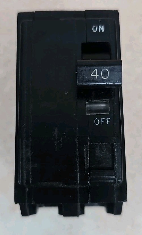 SQUARE D QO QO240 2 POLE 40 AMP 240 V BLACK PUSH IN CIRCUIT BREAKER OT W#