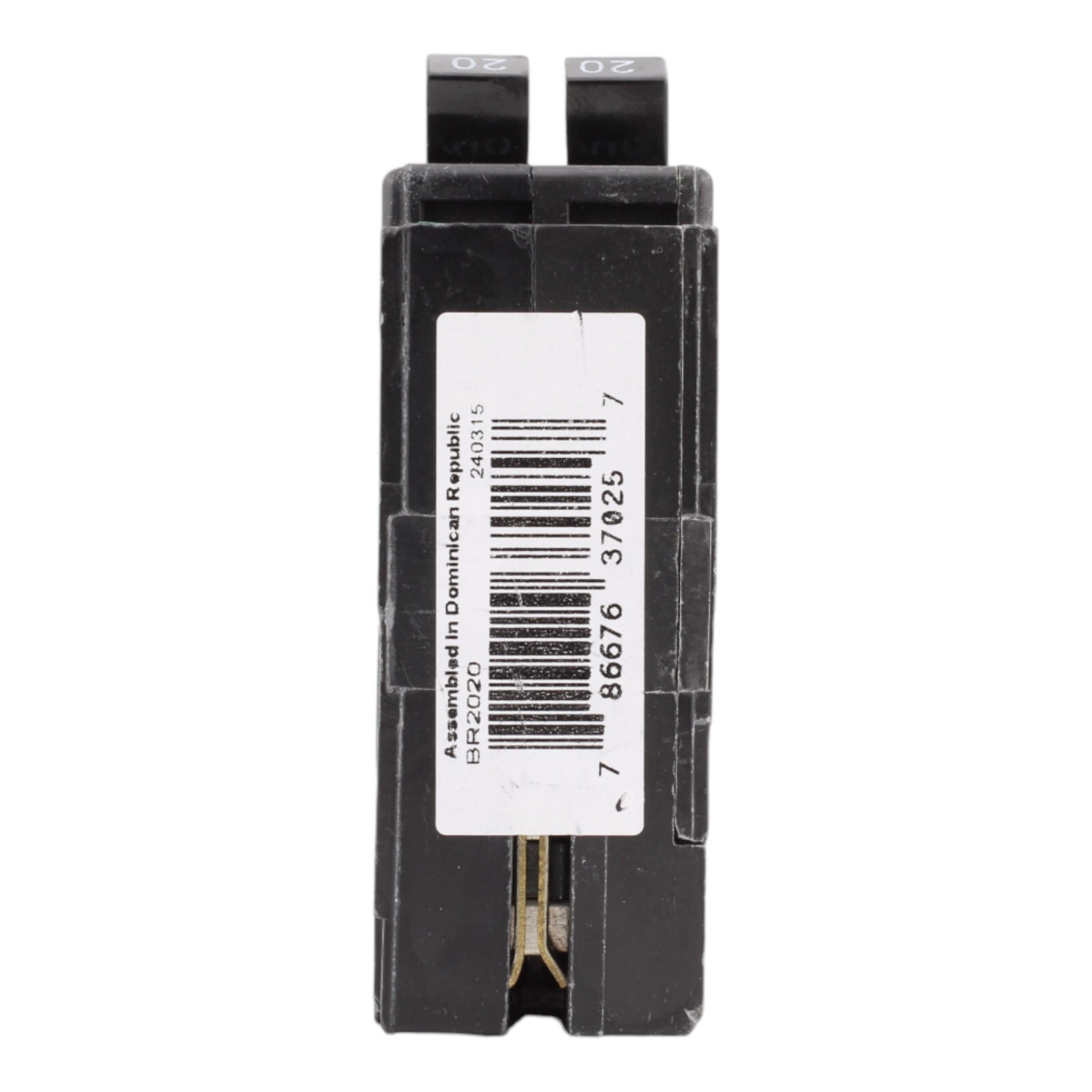 NEW Eaton BR2020 20 Amp Double Pole 240V Plug-In Standard Trip Circuit Breaker