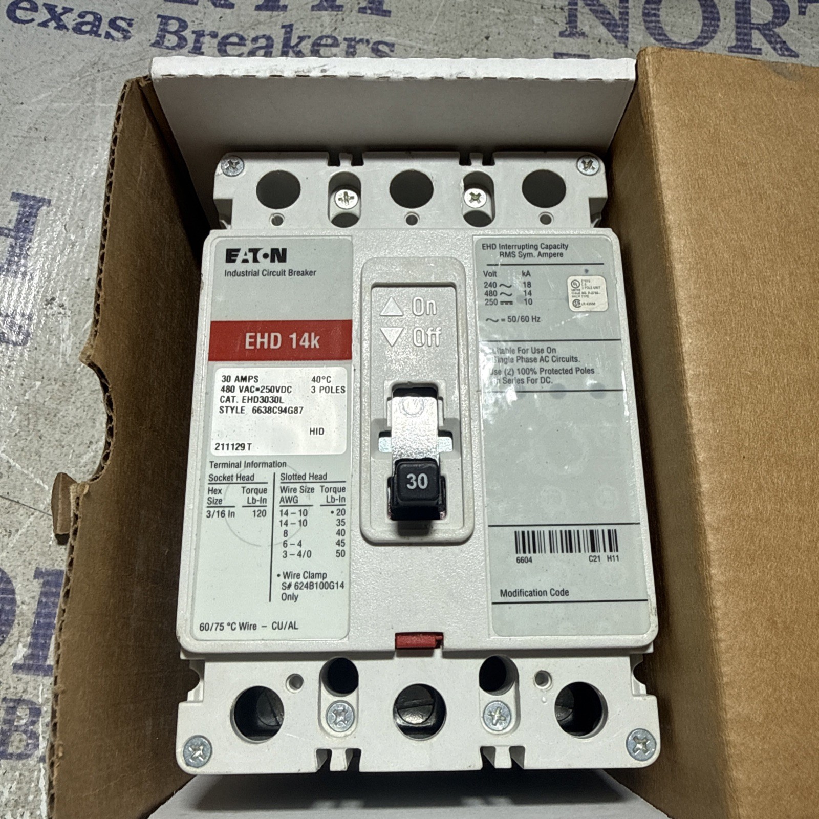 EATON EHD3030L / EHD3030L EHD 14K NEW IN 📦