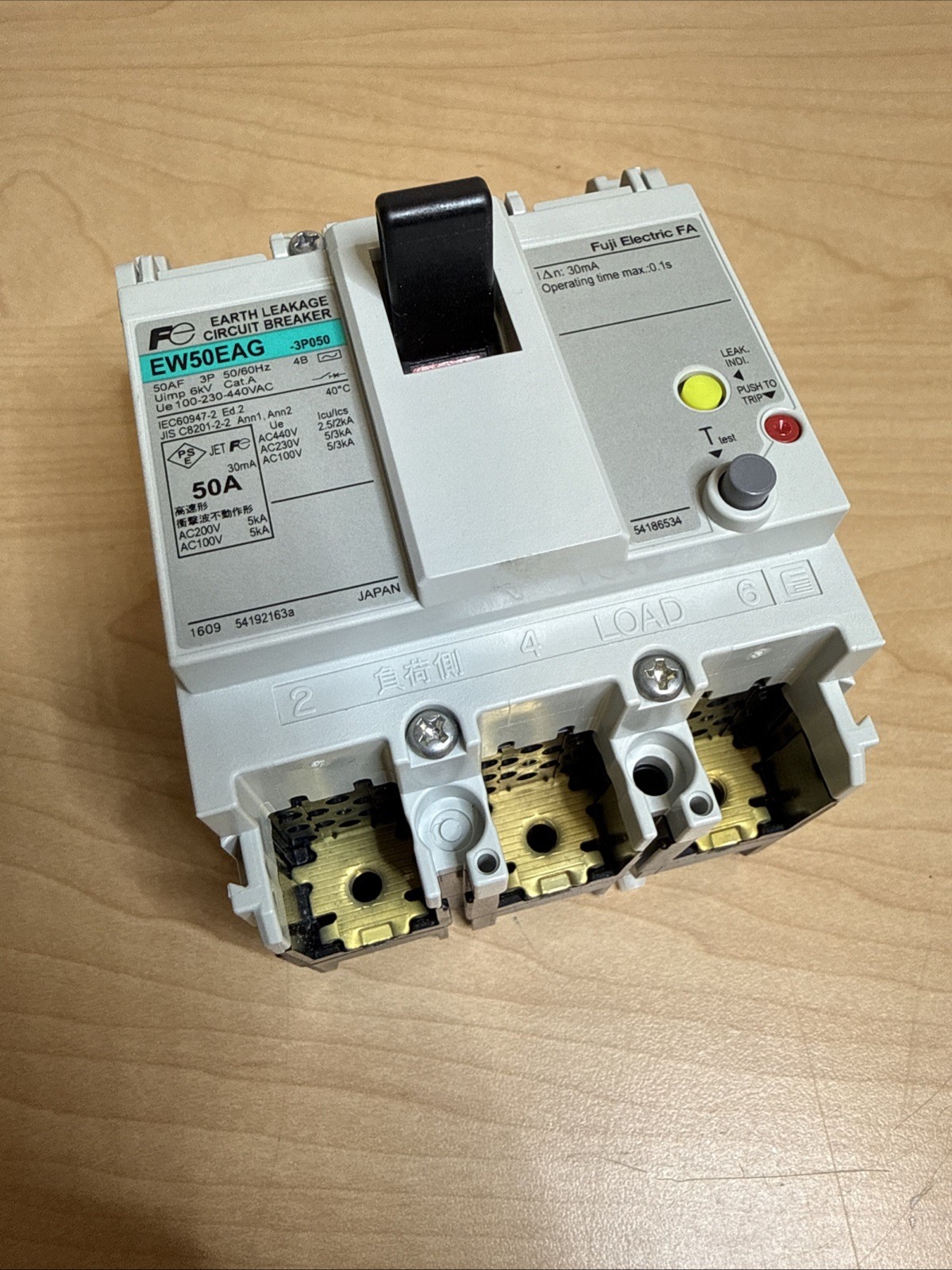 NEW! FUJI Electric EW50EAG 3P050 FA Air Switch Breaker