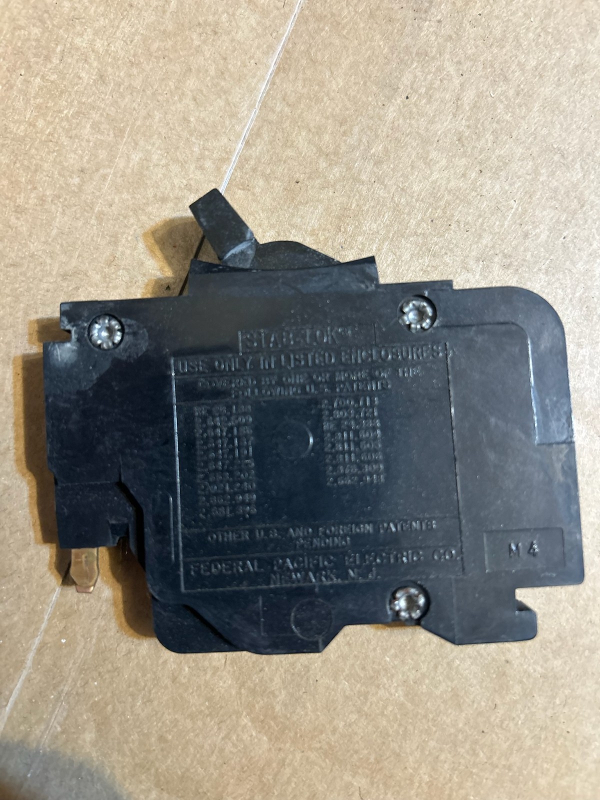 NC115 Federal Pacific 15 Amp 1 Pole Stab-Lok Thin Breaker 15Amp 120V Used Free S