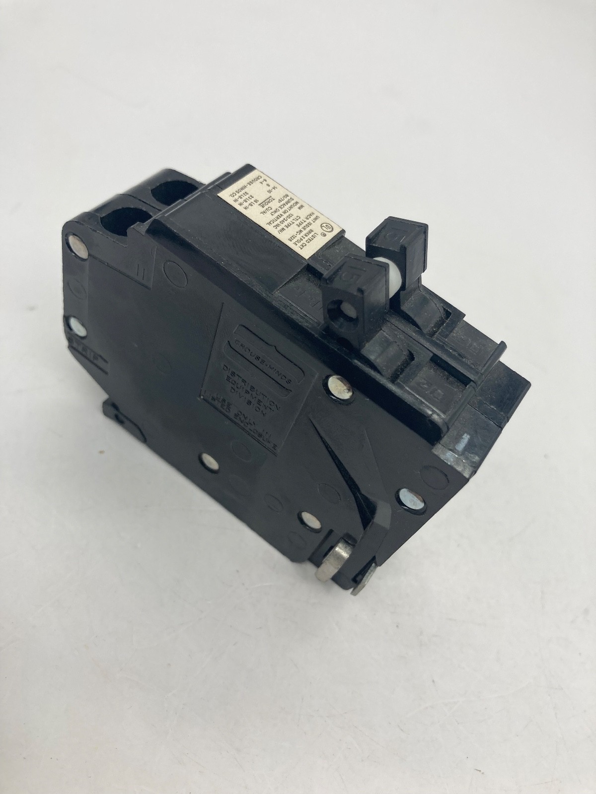 Crouse Hinds MH215 2 Pole 15 Amp 120/240V Plug In Type MH/MM Circuit Breaker NOS