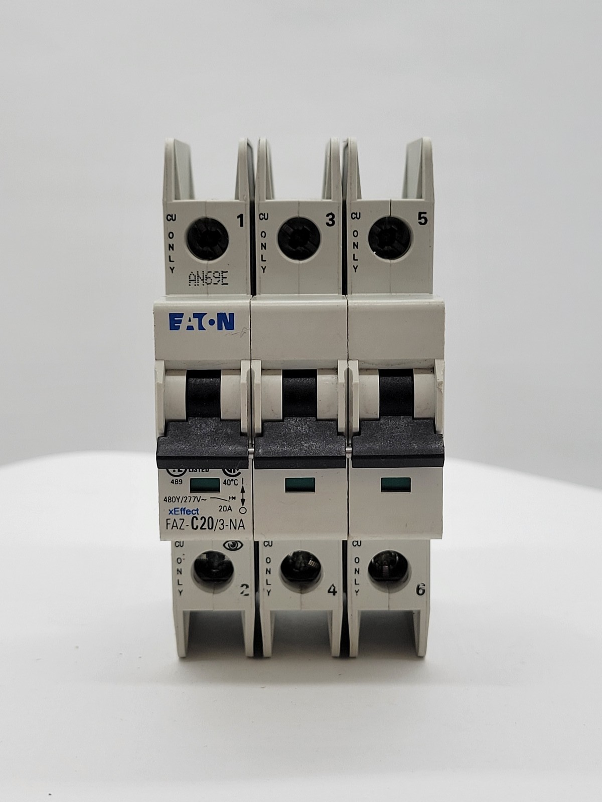 Eaton FAZ-C20/3-NA Miniature Circuit Breaker 20A 3P 480Y/277V 14KA Din Rail