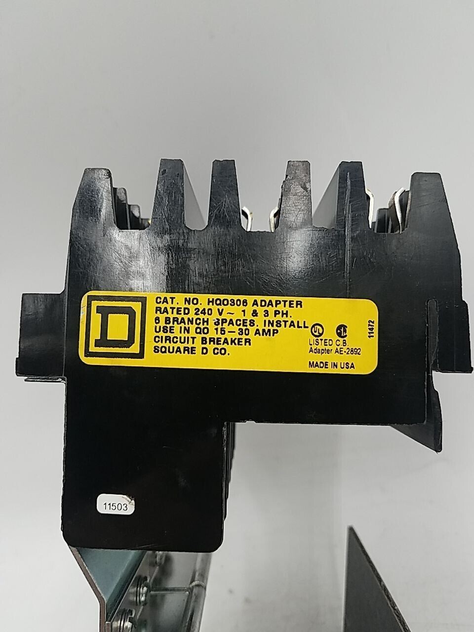 Square D HQO306 I-Line to QO Circuit Breaker Adapter 15A-30A 3P 240V 6 Space
