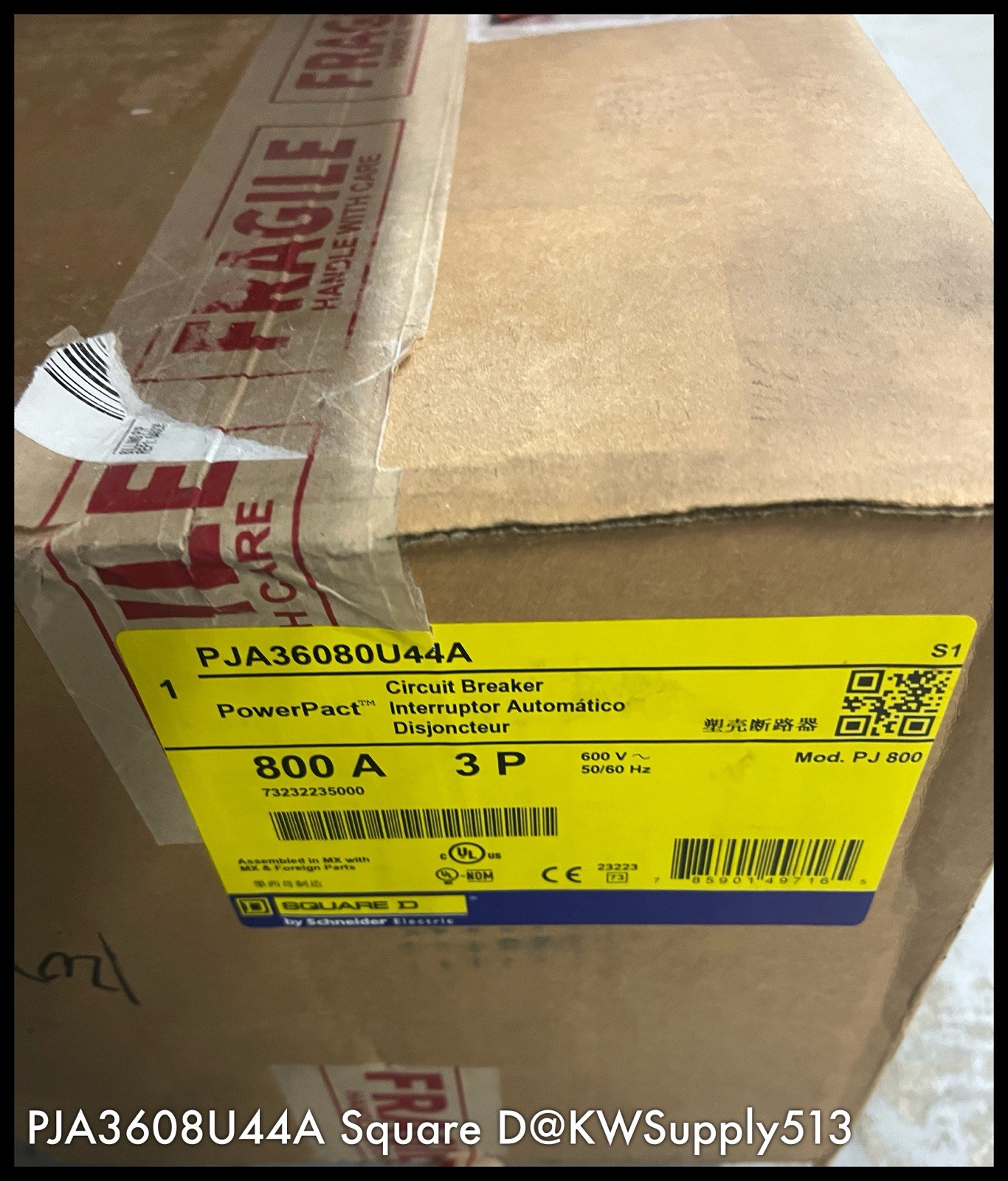 PJA36080U44A ~ Square D PJA36080U44A 800A I-Line Circuit Breaker Unused Surplus
