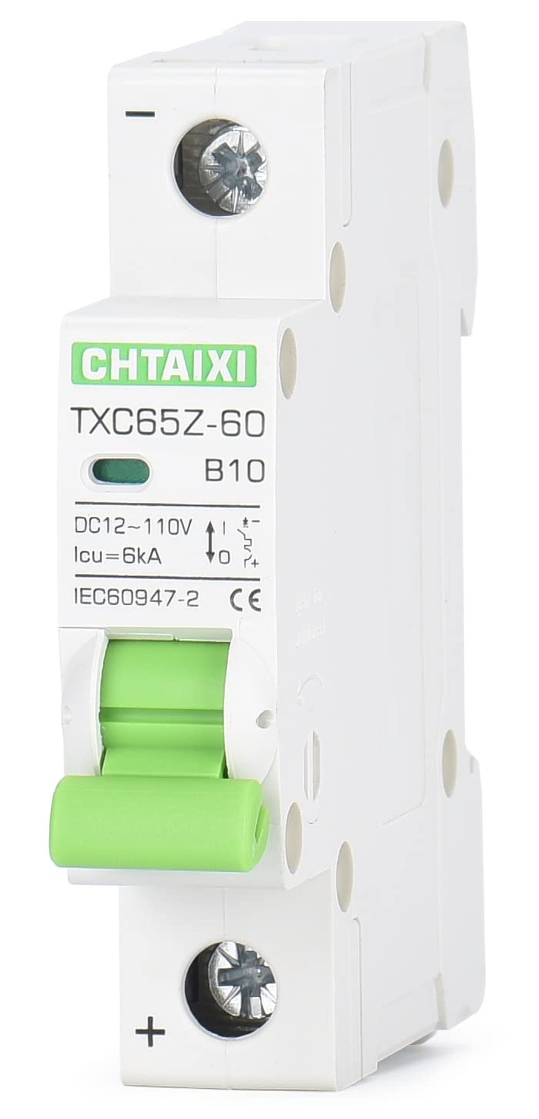 12V-110V DC Miniature Circuit Breaker, 10 Amp 1 Pole Battery Breaker Protector f