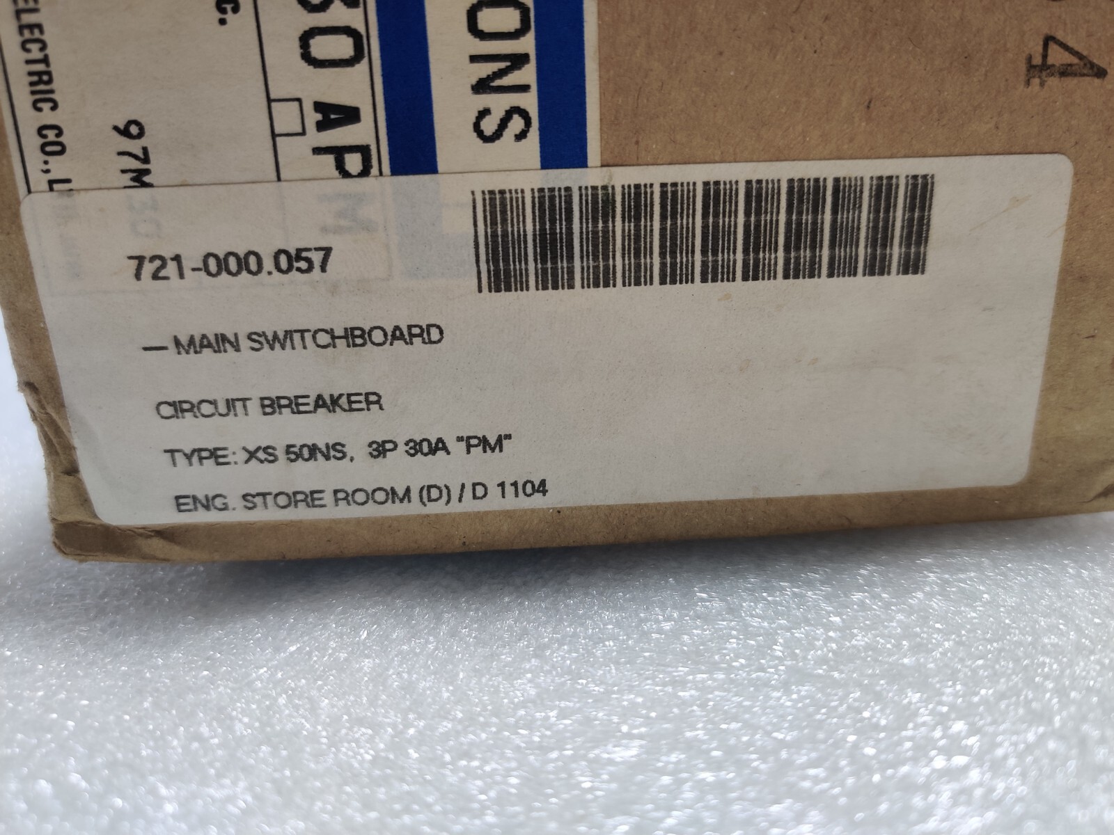 Terasaki Electric XS50NS TemBreak Circuit Breaker 30A 3Pole AC600V DC250V